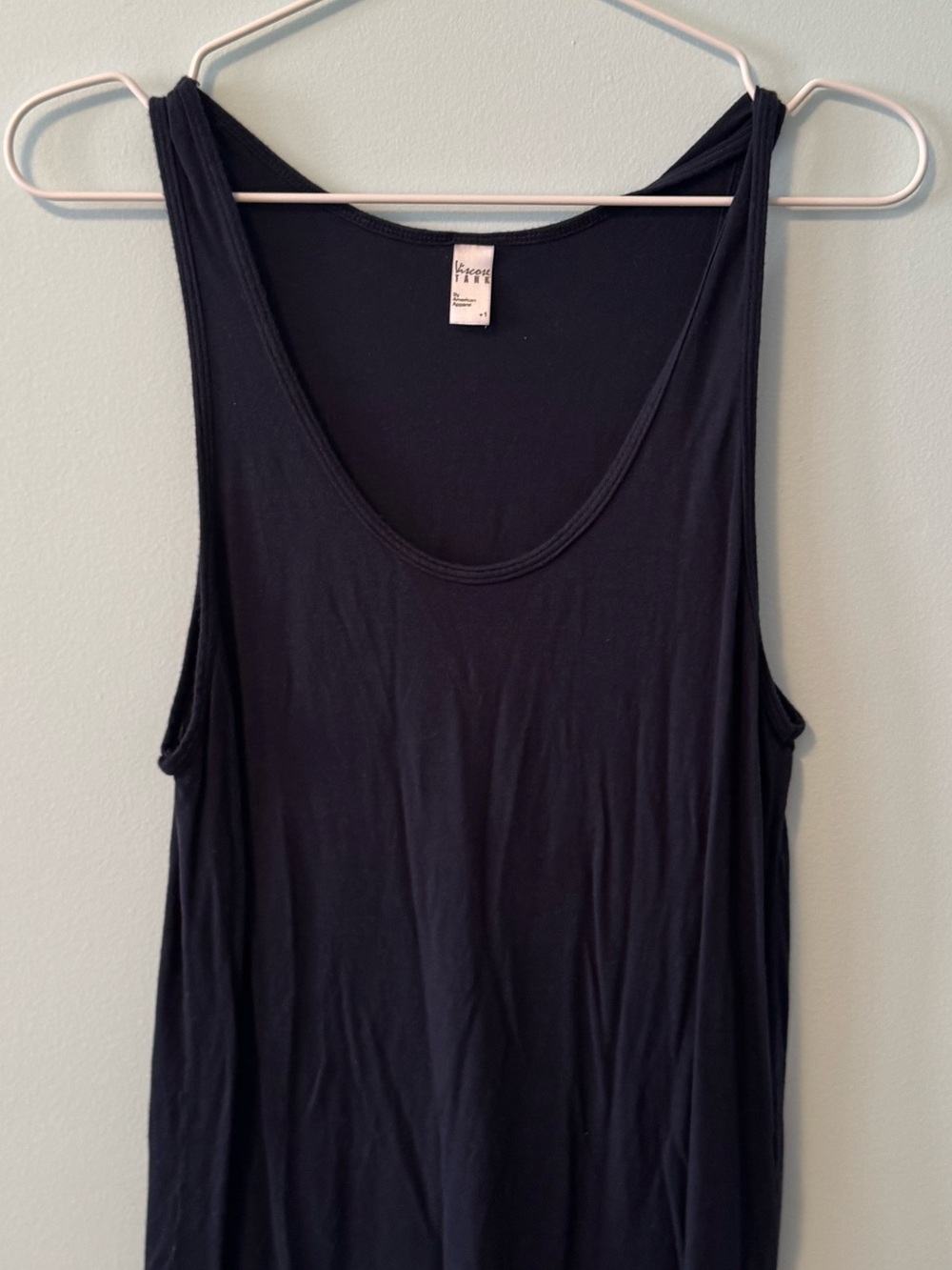 Vintage American Apparel Navy Scoop Neck Viscose Tank
